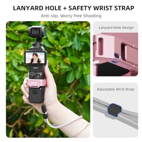 Image of Pocket 3 4 Magnetic Mount Stand, Expansion Adapter Magnet Holder & Cold Shoe for Xtra Muse 180 Adjustable Handle Aluminum Metal Clamp Frame Case Desk Base for DJI Osmo 3 4 Pink Accessories