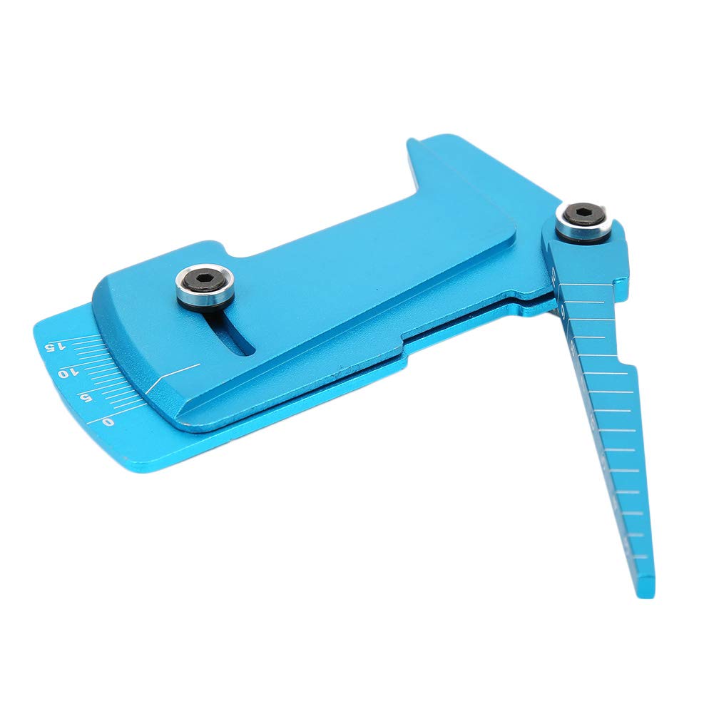 Strumento per Auto RC Strumento per Calibro per Auto RC Regolabile per Altezza Auto RC Cerchione per Camber Angolo per Righello Strumento per Smistamento per Giocattoli Telecomandati Auto Fuo(blu)