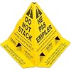 Global Industrial Trilingual Do Not Stack Printed Pallet Cones, 8W x 8L x 10H, Corrugated Cardboard Construction, Yellow, 50/Pk, Prevents Double Stacking, Ships Flat