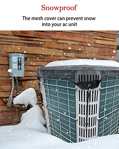 Xeeol Air Conditioner Cover Outdoor, Universal Central Conditioning Covers For Outside Units, Mesh Ac Condenser Cover Defender, All Season Protection (36" X 36") #TOP4