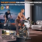 Exercise Bike, Wenoker Stationary Bike for Home, App Supported Indoor Bike with Silent Belt Drive, Heavy Flywheel, Multi-grips Handlebar and Upgraded Digital Display - Image 2