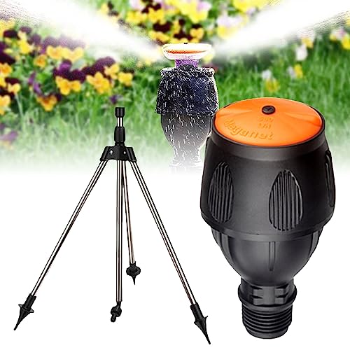 360 Degree Upgraded Automatic Rotating Tripod Sprinkler, Stainless Steel Rotary Irrigation Tripod Telescopic Support Sprinkler, Watering Sprinklers For Lawn Yard Garden (Tripod Sprinkler) #TOP8