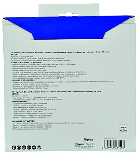 Tivoly xt505146002 Circular Saw Blade, Steel, 190 cm - Image 3