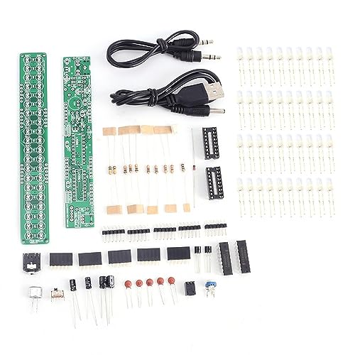 Indicador de espectro de audio DIY Kit, DC 3V-12V LED indicador de nivel Kit 5mm rojo/verde/azul LED LM3914 indicador de nivel Kit de bricolaje electorónica