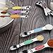 Magnetic Measuring Spoons Set Stainless Steel Dual Sided Stackable Teaspoon Tablespoon Nesting Measuring Spoon for Measuring Dry and Liquid Ingredients Color