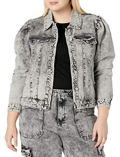KENDALL + KYLIE Women's Puff Sleeve Denim Jacket - Amazon Exclusive3