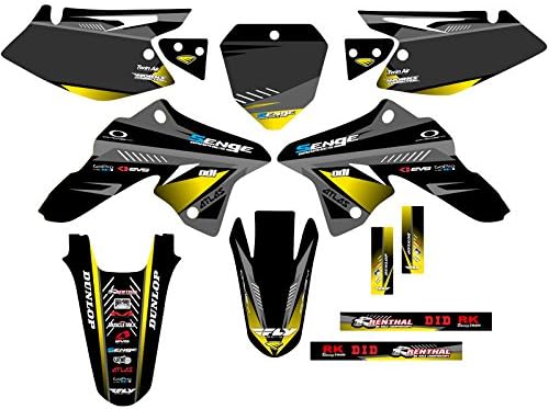 2008-2025 DRZ 125 Surge Black Senge Graphics Complete Kit Compatible with Suzuki