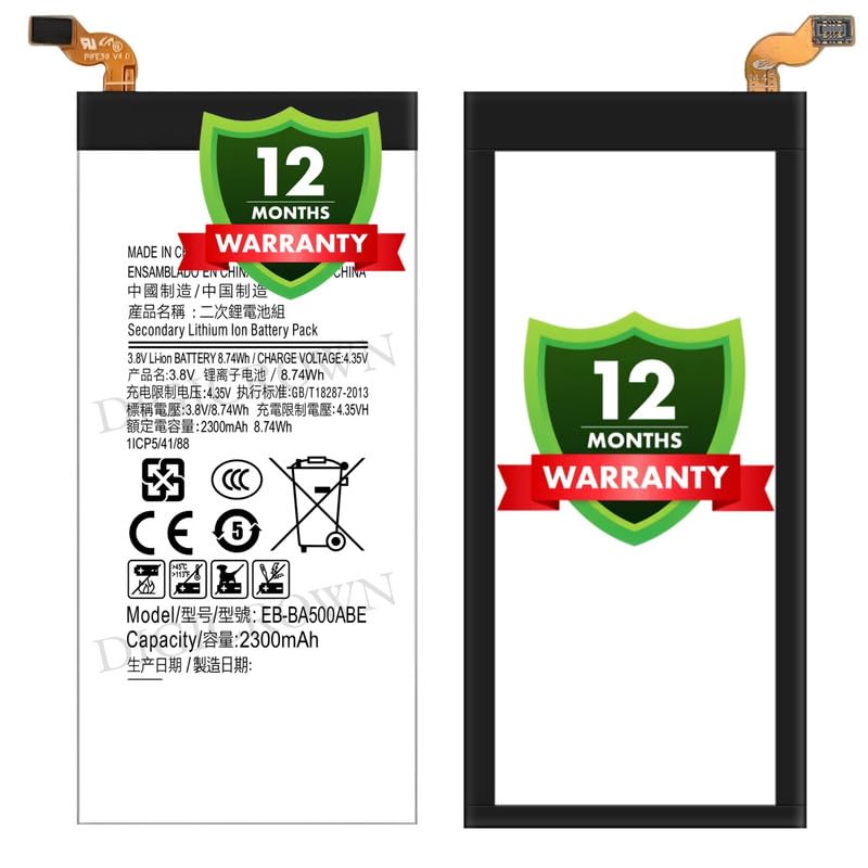 Image of Original EB-BA500ABE Battery Compatible for Samsung Galaxy A5 (2015) (SM-A500F) - (2300mAh) - 1 Year Warranty DF7