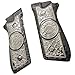 Custom Grips for Taurus PT-99 PT-92 PT-100 PT-101 Models, Metal Nickel Black Plated, Grips Screws Included