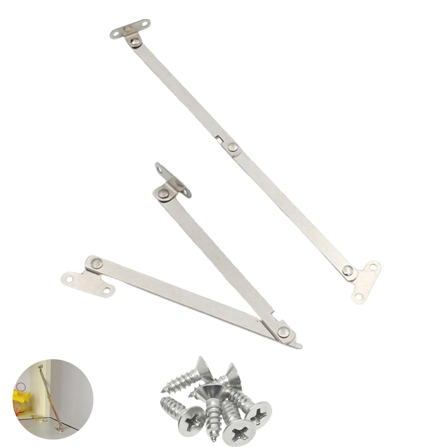Cabinet Door Hinges - 2 Pack Folding Support -1
