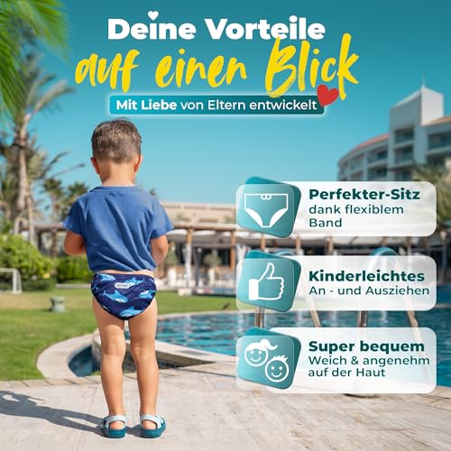 KIDVERSE Schwimmwindel Baby 1-2 Jahre - Schwimmwindeln wiederverwendbar – Ansicht 4