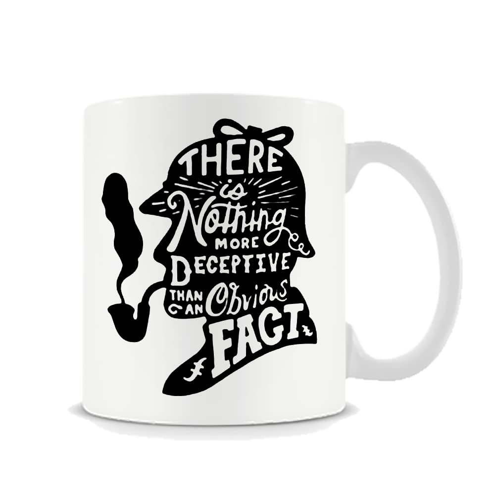 Giftme Sherlock Mug for Men Gift Borthday, Christmas Coffee, Tea Mug Unique 11oz White Ceramic Mug