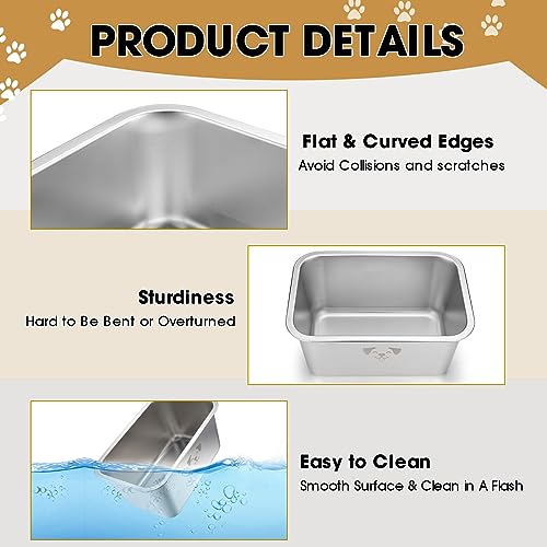 4 Pcs Large Water Bowls for Dogs Large Dog Food Bowls Stainless Steel Extra Large Dog Bowl Metal Pet Bowls Rust Resistant Large Capacity for Pets Dogs(2.65 Gallon) 4 Pcs Large Water Bowls for Dogs Large Dog Food Bowls Stainless Steel Extra Large Dog Bowl Metal Pet Bowls Rust Resistant Large Capacity for Pets Dogs(2.65 Gallon)