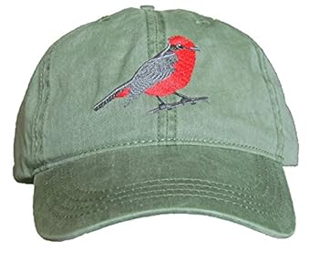 Apparel Tom's Bird Feeders Vermilion Flycatcher Embroidered Cotton Cap Book