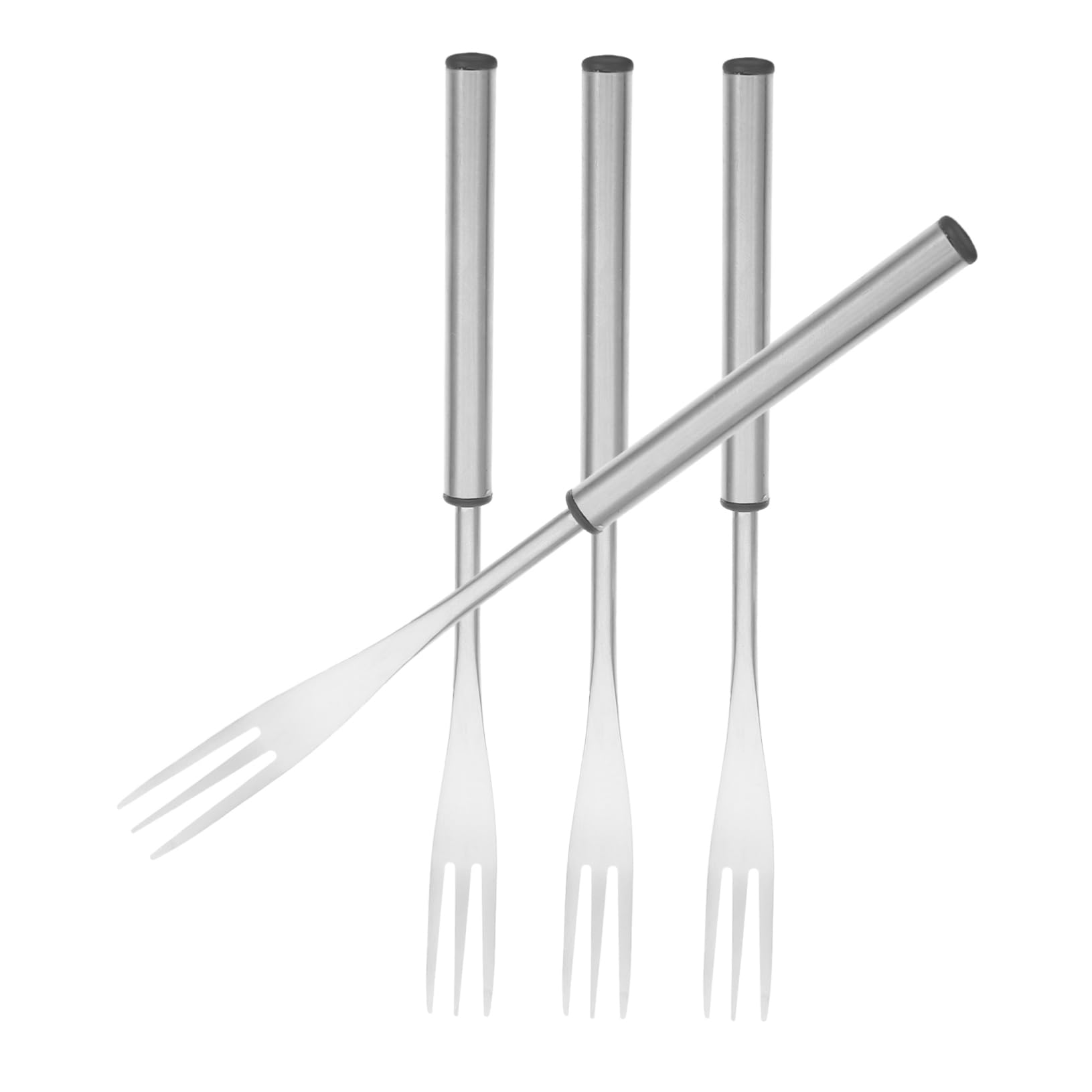 BRIGHTFUFU 4pcs Stainless Steel Fondue Forks for Cheese Chocolate Marshmallows Long Fondue Sticks with Handles for Home Use Bbq Occasions