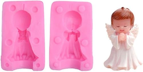 Moldes de silicona de ángel, moldes de silicona de grado alimenticio para fondant, moldes de silicona para decoración de pasteles de chocolate y
