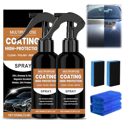 Turbo Shine Nexa, 2 Set High Protection Quick Car Coating Spray, 3-in-1 Auto-Beschichtungsspray, Nexa Turbo Shine Nano Spray Auto, Schnellwachs für Lackoberfläche, Nexa Autopflege (D)