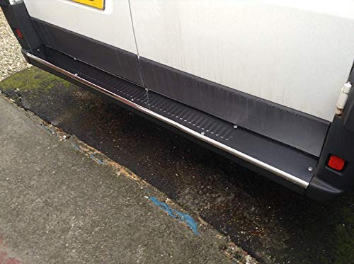 Boxer/Ducato/JúMPER/RELAY - Protector de parachoques trasero (acero inoxidable, cromado)