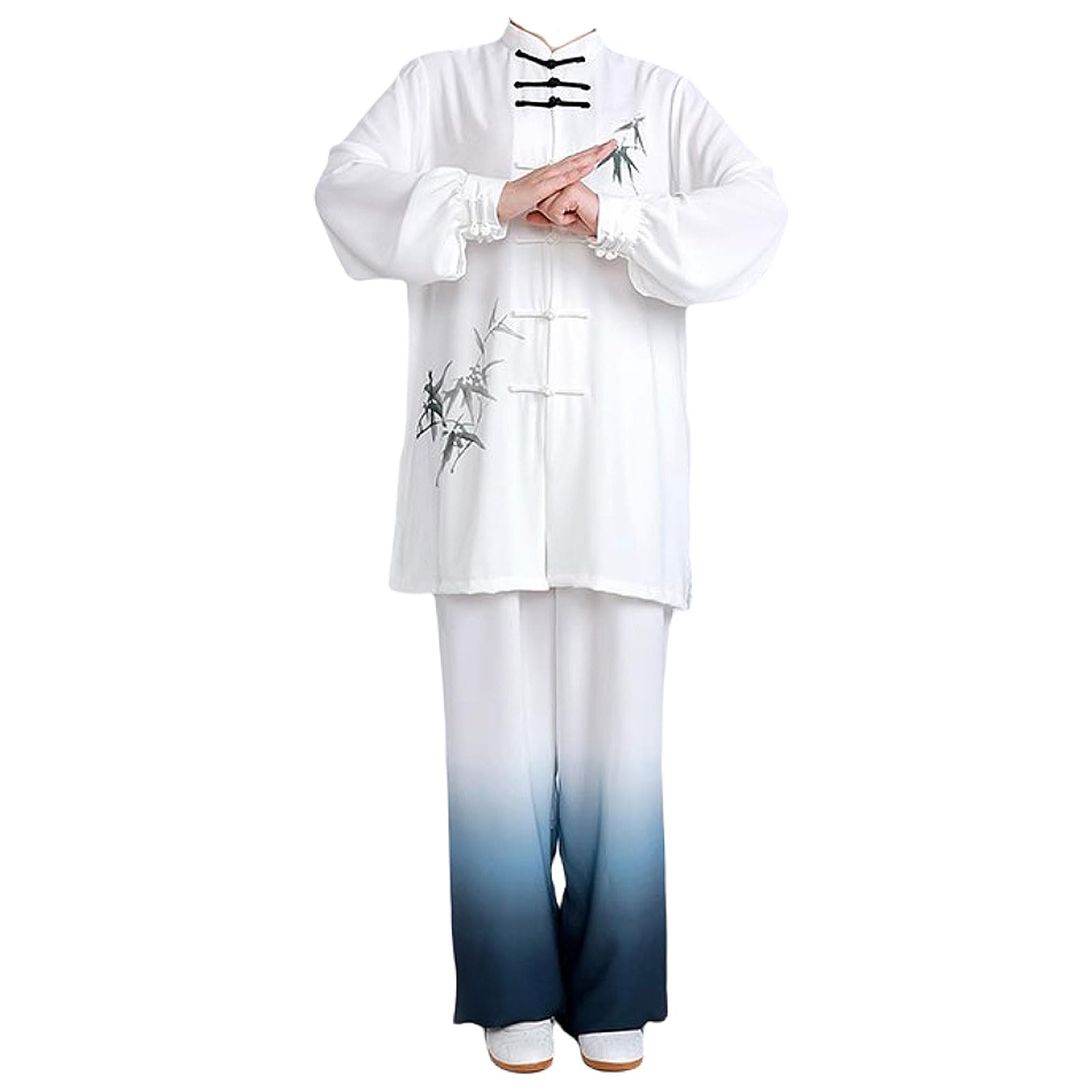 Tuta da Donna per Arti Marziali,Uniforme da Tai Chi in Cotone e Lino,Unisex Kung Fu e Arti Marziali Uniforme,Abbigliamento per Meditazione e Qigong,Largo E Comodo,per Esercizi Mattutini