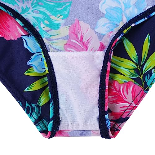 Image of XFGIRLS Baby /Toddler Girls Swimsuit Long Sleeve One-Piece Bathing Suit Rash Guard for Kids UPF 50+ Swimwear