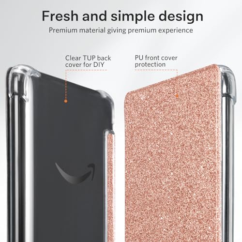 Image of CoBak Case for 6 inch Kindle 11th Gen (2024 and 2022 Release) - Ultra Slim Transparent Clear TPU Back Shell Protective Cover with Auto Wake /Sleep for Kindle 11th Generation 2024 Release, Paisley Patchwork