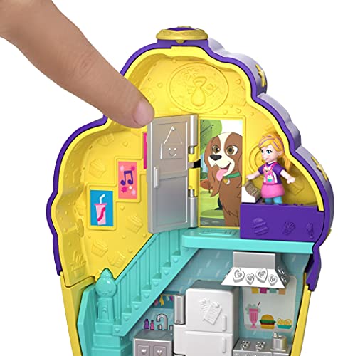Polly Pocket FRY36 - World Cafe Schatulle, zum Spielen und Mitnehmen, Spielzeug ab 4 Jahren - Exklusiv bei Amazon – Bild 6