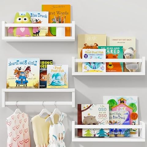 Fixwal Floating Nursery Book Shelves Cover