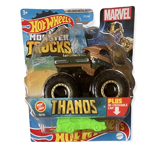 Hot Wheels Monster Trucks Thanos, Re-Crushable Car 72/75