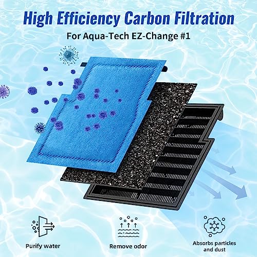 Image of 10 Pack Aquarium Filter Cartridge for Marineland Rite-Size C, Fish Tank Filters for Aqua-Tech EZ-Change #3 20-40 & 30-60 Power Filter and for Marineland Penguin PRO Power Filters 275 /375