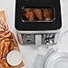 West Bend Deep Fryer with Adjustable Temperature Control Nonstick Basket Easy-View Window and Temperature Guide, Folding Handle and Locking Cover for Easy Storage, 3-Liter, Silver