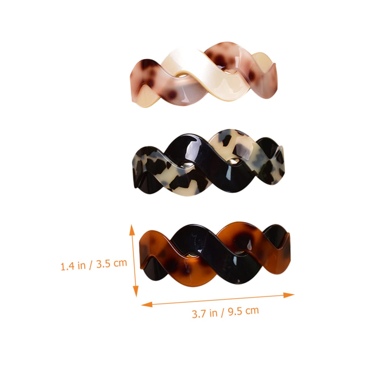 Healeved 12stücke Große Haarklammern Rechteckige Druckknopf-haarspangen Aus Acryl Tortoise-haarclips Für Frauen Haarschmuck Rotbraun Tortoise