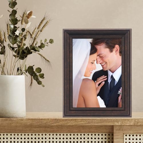 Image of Lawrence Frames 535557 Bronze 5x7 Classic Detailed Oil Rubbed Picture Frame