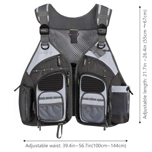 BASSDASH Fishing Vest Adjustable for Men and Women, for Fly Bass Boat Fishing3