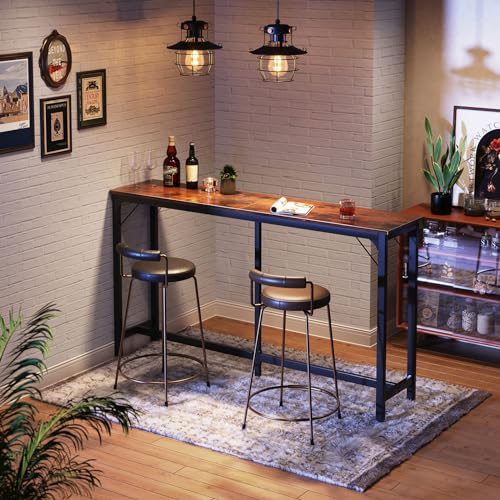 ODK-71-Inch-Bar-Table-Bar-Height-Pub-Table-Counter-Height-Bar-Table-Rectangular-High-Top-Kitchen-Dining-Counter-Tables-with-Sturdy-Legs-Easy-to-Clean-Top-Rustic-Brown ODK 71 Inch Bar Table Bar Height Pub Table Counter Height Bar Table Rectangular High Top Kitchen Dining Counter Tables with Sturdy Legs Easy to Clean Top Rustic Brown