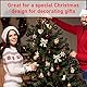 Jinlaili 100Stk Holz Anhänger Weihnachten, Christbaumschmuck, Kleine Anhänger, Weihnachtsanhänger Deko Mit Hanfseil, Mini Ornament für Weihnachtsbaum DIY Basteln
