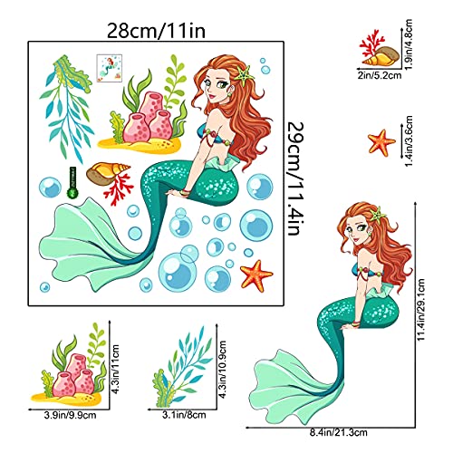 Vinilo Decorativo Luminoso Sirena para Pared 29x28 cm miniatura 7