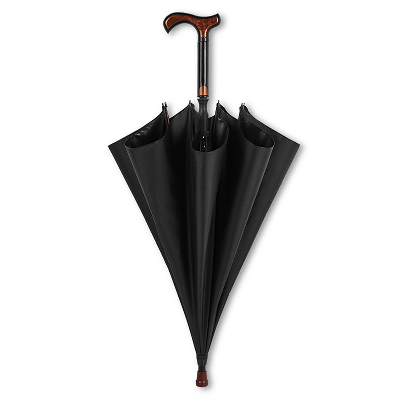 Stockschirm-Fritzgriff Cane-Umbrella Gehstütze Handstock Regenschirm-Groß - Ø 105cm - 2 in 1-Stockschirme Regenschirm für Outdoor Wanderer und Kletterer