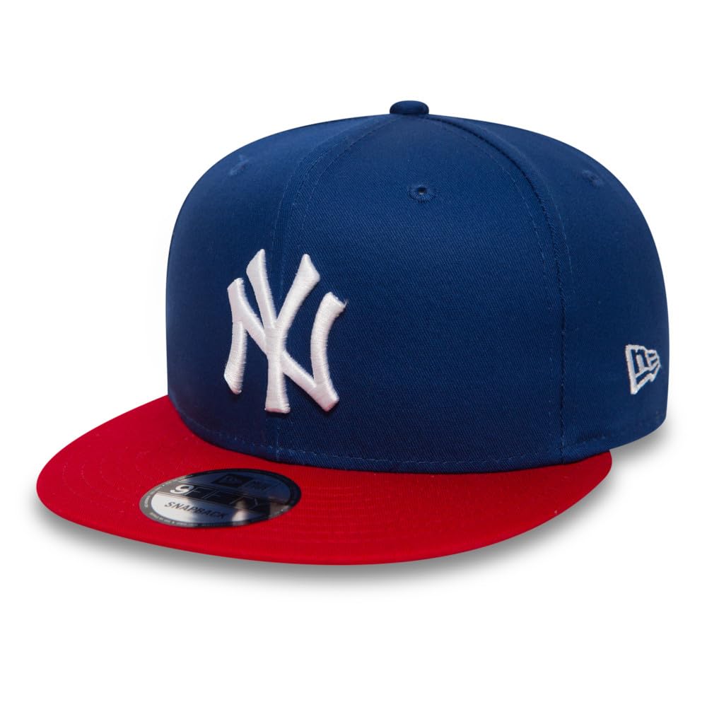 New Era Men's MLB Cotton Block NY Yankees 9Fifty Snapback Baseball Cap, Blue (Royal/Scarlet), Large (Manufacturer Size:Medium/Large)