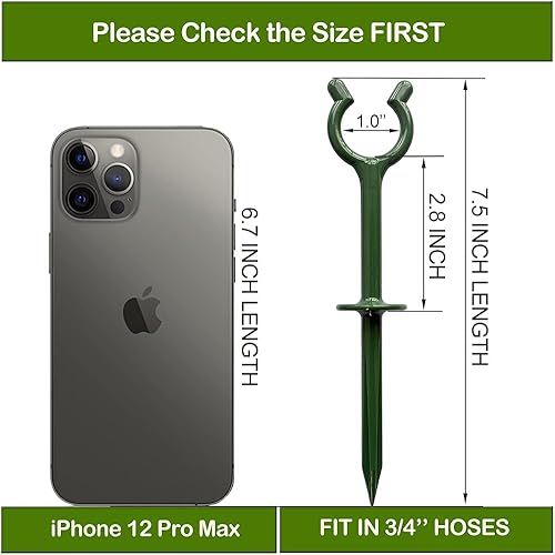 Miniatura 4 de BAOLONG Juego de 10 soportes para manguera de jardín, juego de 10 unidades para céspedjardínpatio (ajuste en mangueras de 34 pulgadas), protector de