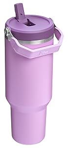Stanley IceFlow Flip Straw Tumbler with Handle | Twist On Lid and Flip Up Straw | Leak Resistant Water Bottle | Insulated Stainless Steel | BPA-Free
