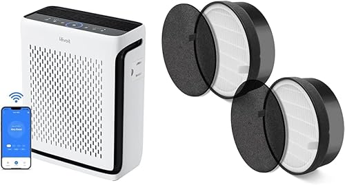 Levoit Purificadores de aire para el hogar, habitación grande, dormitorio, hasta 1110 pies cuadrados con sensores de calidad del aire, control de