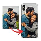 PixiPrints Personalisierte Foto-Handyhülle kompatibel mit Apple iPhone X // Schutzhülle aus schwarz-mattem Silikon // selbst gestalten mit eigenem Bild/Text/Logo // Hochwertiger Druck aus DE