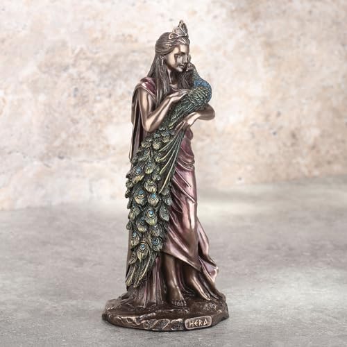 Estatua Hera Diosa Griega de Resina y Bronce 6.13 In miniatura 4