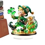 St Patricks Day Figure Ornaments, 2D Flat Leprechaun Sign, Decorative Leprechaun Ornament, Funny Leprechaun Decorations, Holiday Party Leprechaun Decor, Leprechaun Sign for Home, St Patrick's Day