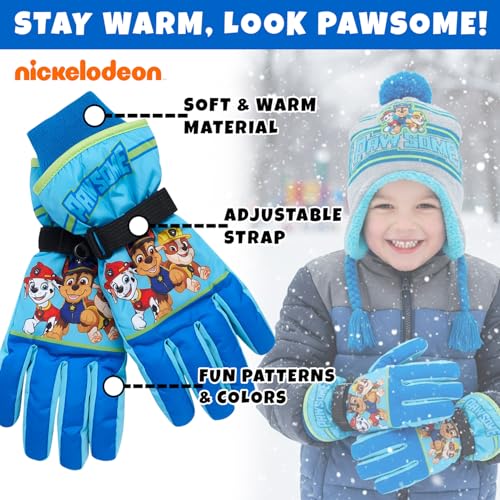 Image of Nickelodeon Boys' Paw Patrol Winter Hat Set - 3 Piece Beanie, Gloves or Mittens, and Scarf (2-7)