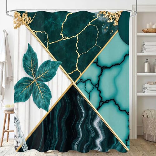 1/3/4PCS Modern styled Tiles with Leaf and Geometric Patterns Shower