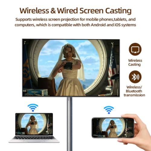 Image of 27 inch FHD Portable Smart TV,6GB+128GB Storage Android 13 Touch Monitor(Gray)