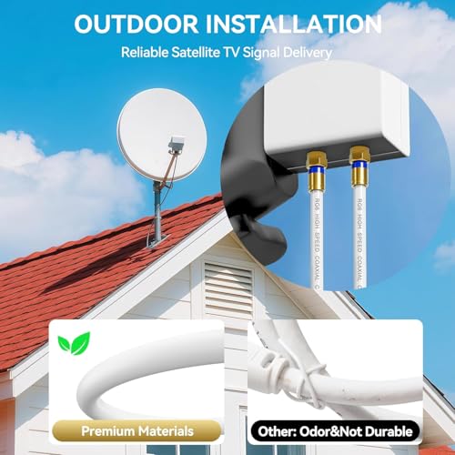 Câble internet haute vitesse câble coaxial RG6 antenne numérique TV et décodeur 3m