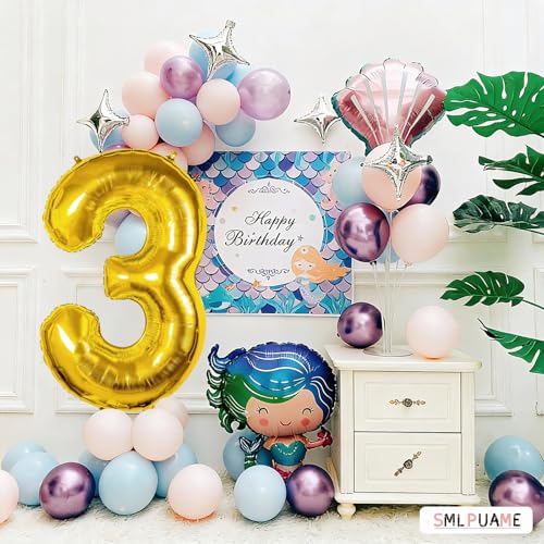Image of 40 Inch Gold 23 Balloon Numbers, 23rd Birthday Party Decorations
