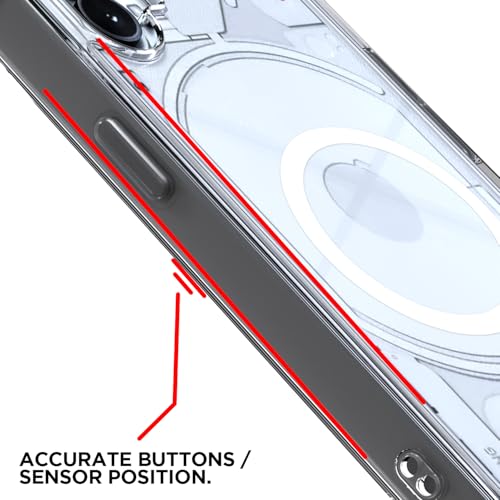 Image of Amazon Basics Back Cover for Nothing Phone 1 Mag-Safe Shockproof PC + TPU Protective Case Magnetic Support Bumper Case (Transparent Mag-Safe)